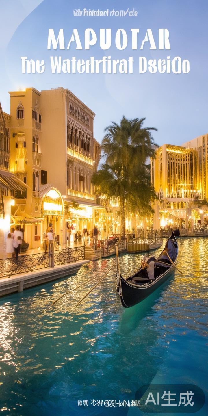 威亚水上街区是澳门威尼斯人的一大亮点。仿照威尼斯的